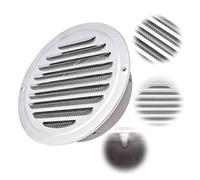 Grille d'aération De Soffite De Ventilateur, Ports d'Échappement de Hotte d'Aération Ronde en Acier Inoxydable, Grille d'aération Murale pour Murs Extérieurs(150mm(6in))
