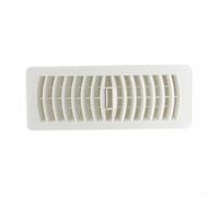 Grille d'aération de sol en plastique blanc de 10,2 x 30,5 cm, volume d'air réglable, grille d'évacuation pour climatisation de la maison, salle de bain, cuisine, réduction du bruit facile à installer