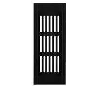Grille d'aération de ventilation Armoire en alliage d'aluminium Nettoyer Facile à installer Couvercle Garde-robe Noir(60x300mm)
