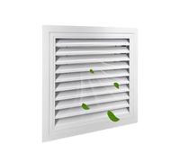 Grille d'aération décorative de 20,3 x 20,4 cm avec persiennes et fente linéaire amovible, idéale pour grenier et abri de jardin, grille d'aération froide pour améliorer la ventilation de la maison