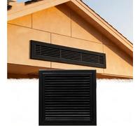 Grille d'aération décorative noire de 35,6 x 45,7 cm - Grille de registre en acier pour plafond, mur et sol - Couvercles de grille d'aération de retour, cache-conduit CVC, solution élégante pour