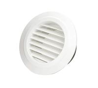 Grille d'aération Diamètre 75/100/125/150/200 mm Grille de sortie en maille à persiennes inclinées arrondies Grille de conduit de ventilation intérieure Grille de ventilation murale au plafond (taille