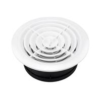 Grille d'aération Diamètre 75/100/125/150/200 mm Grille de sortie réglable rotative ronde Grille de conduit de ventilation intérieure Grille de ventilation murale au plafond (taille : 75 mm)(Size:150m