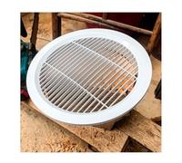 Grille d'aération - Diffuseur de plafond rond pour conduit, support mural pour chauffage, refroidissement, ventilation et échappement, matériau ABS blanc