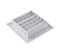 Grille d'aération double couche fabriquée à partir de fer galvanisé et d'alliage d'aluminium pour la gestion du flux d'air dans les hôtels, restaurants et installations multi-usage (100 x 100 mm)