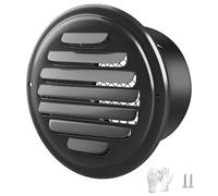 Grille d'aération en 304 Acier Inoxydable, Rond Grille de Ventilation de Tuyau d'échappement, Évent de Soffite D'air pour Ventilation des Cheminée, Cuisine, Salle de Bain(180mm)