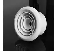 Grille d'aération en ABS pour conduit de 50 mm, persienne réglable avec design rotatif, système de ventilation intérieur frais, blanc, 6 x 4,5 x 3 cm