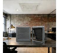 Grille d'aération en acier de qualité supérieure pour mur/plafond, grille CVC, 30,5 x 116,8 cm, circulation d'air facile, finition durable, comprend des vis, gris - Idéal pour la maison ou le bureau