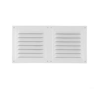 Grille d'aération en acier inoxydable 300 x 150 mm avec écran pour CVC, plafond ou paroi latérale, grille d'aération intérieure et extérieure (noir)