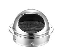 Grille d'Aération en Acier Inoxydable 304 - Capuchon Mural Extérieur | Couvercle Ventilé Arqué Externe Coupe-vent | Protection d'Échappement Anti-insectes, Cache-conduit 4 Pouces pour Salle de Bain et