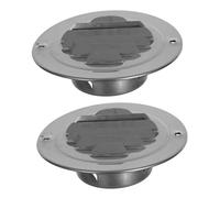 Grille D'aération en Acier Inoxydable 80mm Lot de 2 | Face Plate avec Maille, Sortie Murale pour Ventilation, Finition Argentée, pour Salle de Bain et Sèche-linge