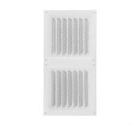 Grille d'aération en acier inoxydable avec écran pour CVC, montage au plafond et au mur, 300 x 150 mm, compatible avec grille d'aération (noir)