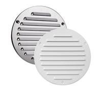 Grille d'aération en acier inoxydable chromé ø 100 mm avec moustiquaire ventilation mTA 14