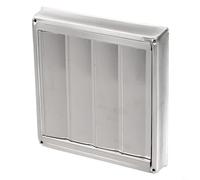 Grille d'aération en acier inoxydable de 10,2 cm, 12,7 cm, 15,2 cm, avec persienne anti-retour pour une utilisation en intérieur et en extérieur (125 mm)