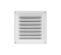 Grille d'aération en acier inoxydable, grille à lamelles, mur, canalisation plate, ventilation pour le couvercle d'air carré sur le mur de la maison
