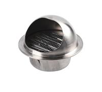 Grille d'aération en Acier Inoxydable - Grille d'aération Ronde en métal - Rabat de gravité pour l'échappement Mural extérieur, air Frais, hotte d'échappement (80 mm)