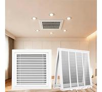 Grille d'aération en acier robuste 30,5 x 76,2 cm - Grille de filtre amovible pour entrée d'air froid mural/plafond, CVC, accessoire d'ouverture de conduit blanc durable