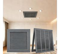 Grille d'aération en acier robuste de 30,5 x 66 cm - Grille de ventilation amovible pour mur/plafond, gris - Grille de filtre d'admission d'air froid durable, parfaite pour l'ouverture de conduits