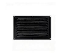 Grille d'aération en alliage d'aluminium - Couvercle d'échappement carré à persiennes avec moustiquaire - 150/200/250/300/400 mm - Sortie de ventilation murale et fenêtre résistante aux intempéries