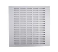 Grille d'aération en alliage d'aluminium perforée avec design anti-humidité pour armoires et placards Argenté 300 x 300 mm