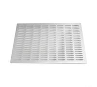 Grille d'aération en alliage d'aluminium perforée pour armoire, placard, housse de ventilation anti-humidité et panneau en maille respirante argenté 300 x 300 mm (argenté, 300 x 400 mm)