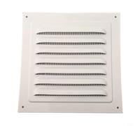 Grille d'aération en aluminium avec persienne carrée et maille en nylon, conçue pour les ouvertures de ventilation de soffite pour soutenir la circulation de l'air (165 x 165 mm)