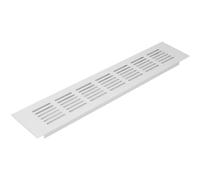 Grille d'aération en aluminium blanc 60 x 300 mm avec moustiquaire Convient pour les applications de chauffage, de refroidissement et de ventilation Convient pour l'intérieur et l'extérieur