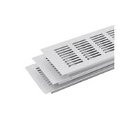 Grille d'aération en aluminium for hotte de cuisine, armoire à gaz, sèche-linge, panneau décoratif, 1 pièce (argent)(80x400mm/3.1x15.7in)