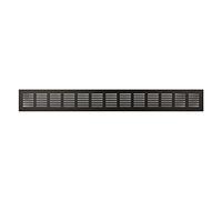 Grille d'aération en aluminium - Noir/marron - 60 mm x 500 mm
