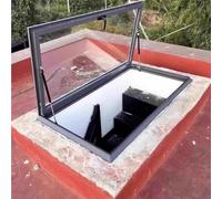 Grille d'aération en aluminium pour fenêtre de toit 50 x 50 cm Gris Excellente ventilation Idéal pour l'éclairage de la maison Solution durable et élégante pour fenêtre de toit