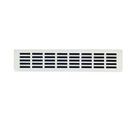 Grille d'Aération en Aluminium Pour Plan de Travail de Cuisine, Revêtement en Poudre Blanc RAL 9016, Grille d'Aération de la Chaleur avec Socle en Aluminium. (33 x 7 cm)