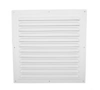 Grille d'aération en métal, avec grille anti-insectes, conduit de ventilation carré, couvercle d'ouverture de plafond pour intérieur et extérieur, blanc, 150-300 mm (250 x 250 mm)