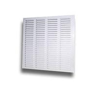 Grille d'aération en métal blanc galvanisé - Dimensions : 500 x 500 mm.