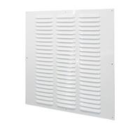 Grille d'aération en métal de 30,5 x 35 cm avec moustiquaire de ventilation - Entrée et sortie d'air (30,5x35cm, Blanc)