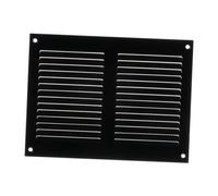 Grille d'aération en métal - Noir - 200 x 150 mm
