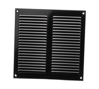 Grille de ventilation en métal Noir 200 x 200 mm, 200x200mm