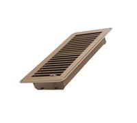 Grille d'aération en métal robuste de 10,2 x 30,5 cm - Grille de sol CVC facile à installer - Flux réglables - Grille de sol en métal noir