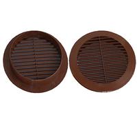 Grille d'aération en plastique Ø 125 mm Marron