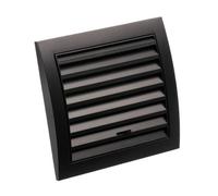 Grille d'aération en plastique ABS, anthracite, Ø 100 mm 150 x 150 mm avec régulateur coulissant