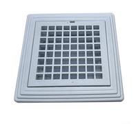 Grille d'aération en plastique blanc avec maille d'acier pour mur ou installation, couvercle de sortie d'échappement ABS pour ventilateur de sèche-linge et ventilation générale, 100 mm/150 mm (100)