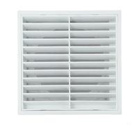 Grille d'aération en plastique en maille d'acier pour mur ou installation - Construction en polypropylène blanc - Plusieurs tailles - Résistant aux intempéries - Compatible avec ventilateur