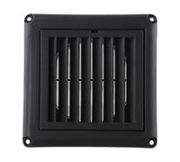Grille d'aération en plastique noir avec écran en maille pour la qualité de l'air intérieur, grille de ventilation carrée pour plafond, sol, système d'air frais anti-débris (10,2 cm)