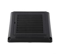 Grille d'aération en plastique noir avec écran en maille pour la qualité de l'air intérieur, grille de ventilation carrée pour plafond, sol, système d'air frais anti-débris (15,2 cm)