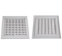 Grille d'aération en plastique réglable Blanc 190 x 190 mm