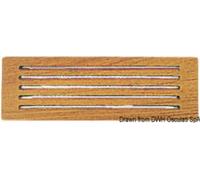 Grille d'aération en teck 300x100 mm, 18 mm Osculati 71.396.31
