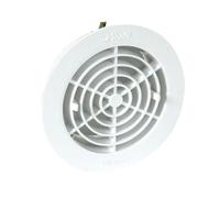 Grille d'aération encastrable Nicoll 1FATM125 Ø125 mm fermeture moustiquaire PVC blanc