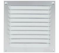 Grille d'aération estampée aluminium avec moustiquaire nylon - 250X100mm RENSON