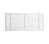 Grille d'aération et diffuseur en aluminium blanc 40 x 40 cm - Grille de registre élégante pour le retour d'air au sol et au plafond - Solution de ventilation durable