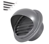 Grille d'Aération exterieur avec Moustiquaire Intégrée, d'Évacuation d'Air, Parfaite pour Hottes d'Aspiration, Ventilations et Conduits d'Échappement(Gris,80mm/3.1in)
