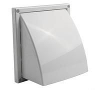 Grille d'aération extérieure en ABS conçue pour les conduits de hotte avec valve intégrée pour une gestion optimale du flux d'air (100 mm)